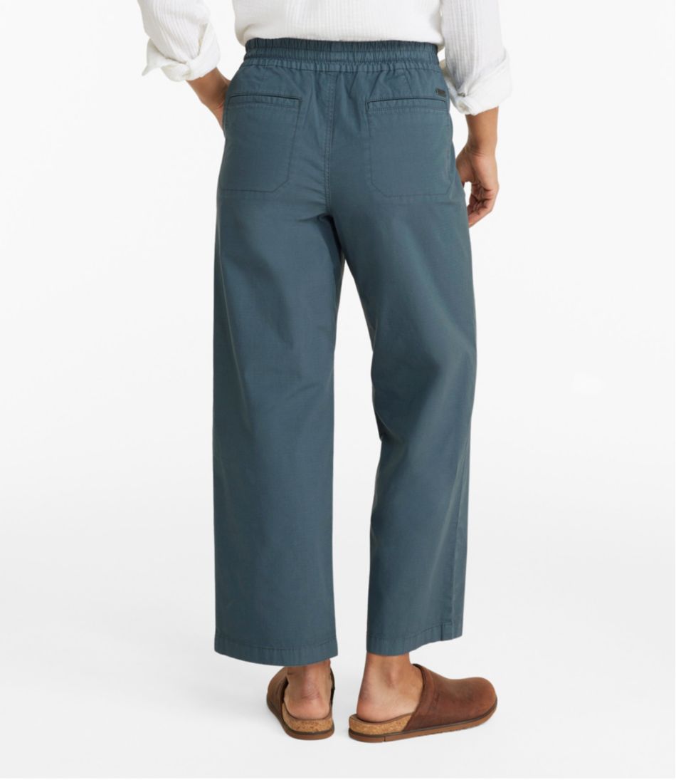 Women's Stretch Ripstop Pull-On Pants, Wide-Leg Ankle / L.L.Bean