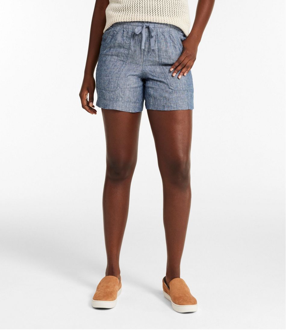Women's Premium Washable Linen Shorts, Mid-Rise 6" / L.L.Bean