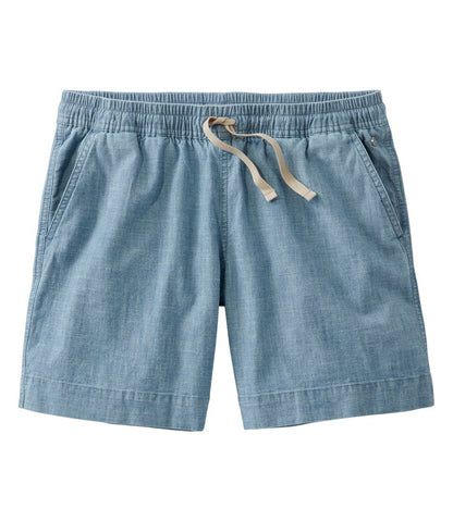 Women's Lakewashed Dock Shorts, Mid-Rise Chambray / L.L.Bean