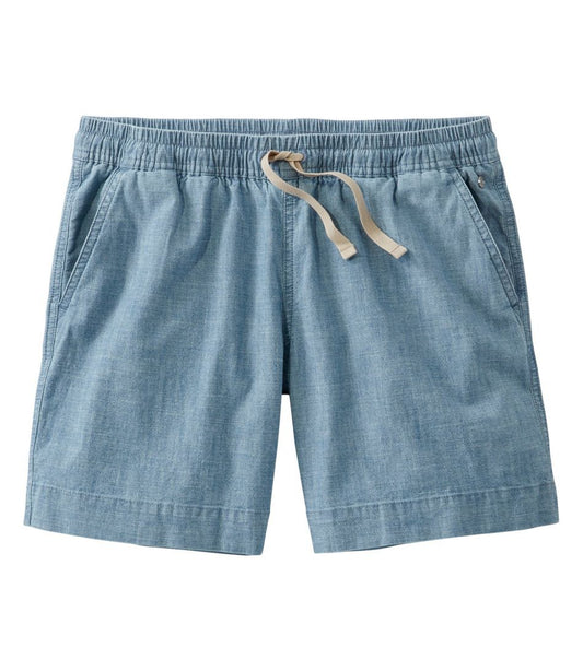 Women's Lakewashed Dock Shorts, Mid-Rise Chambray / L.L.Bean