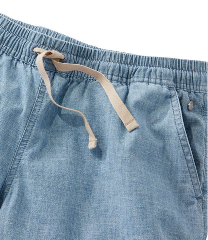 Women's Lakewashed Dock Shorts, Mid-Rise Chambray / L.L.Bean