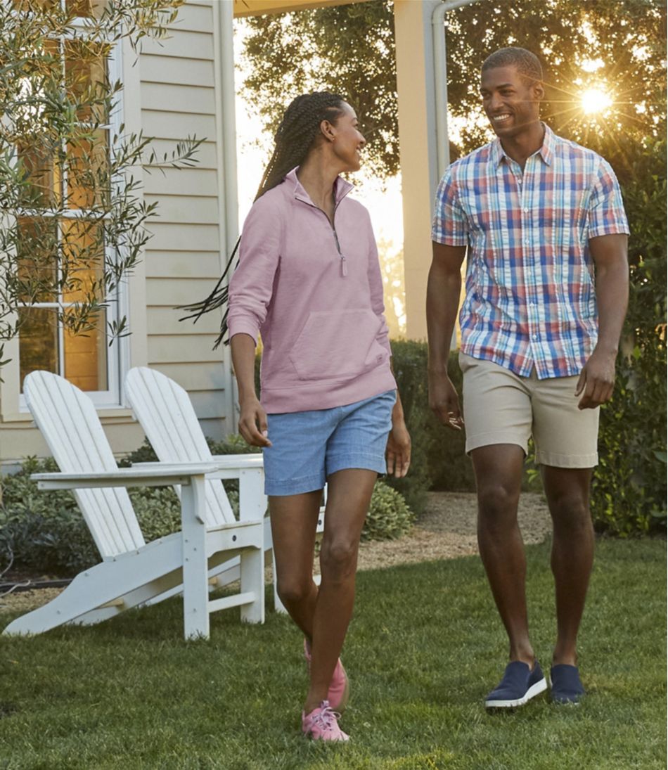 Women's Lakewashed Dock Shorts, Mid-Rise Chambray / L.L.Bean