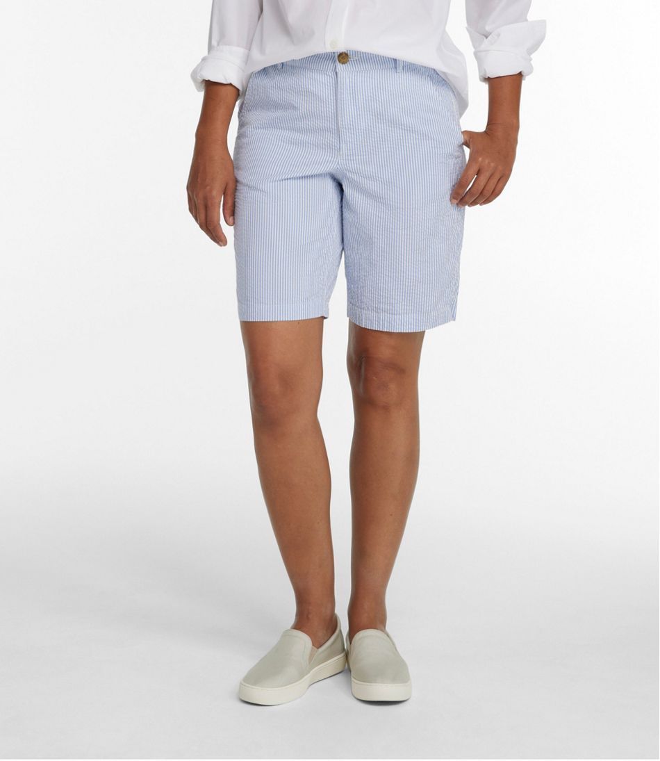 Women's Comfort Stretch Shorts, Seersucker Bermudas 9" / L.L.Bean