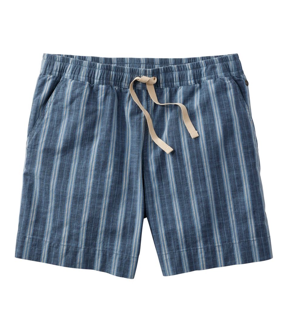 Women's Lakewashed Dock Shorts, Mid-Rise Stripe / L.L.Bean
