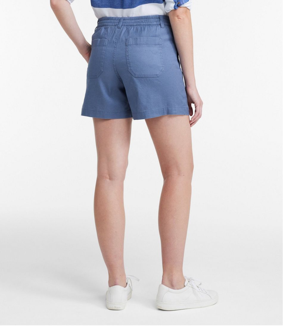 Women's Comfort Stretch Cotton/Linen Shorts, High-Rise 7" / L.L.Bean