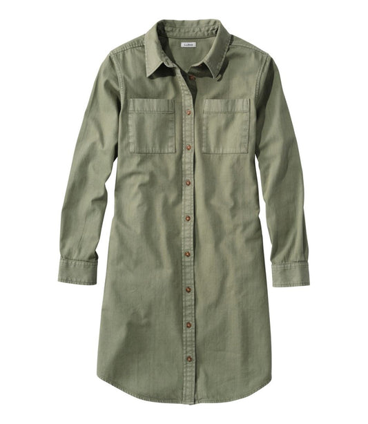 Women's L.L. Bean Heritage Washed Denim Shirt Dress, Garment-Dye / L.L.Bean