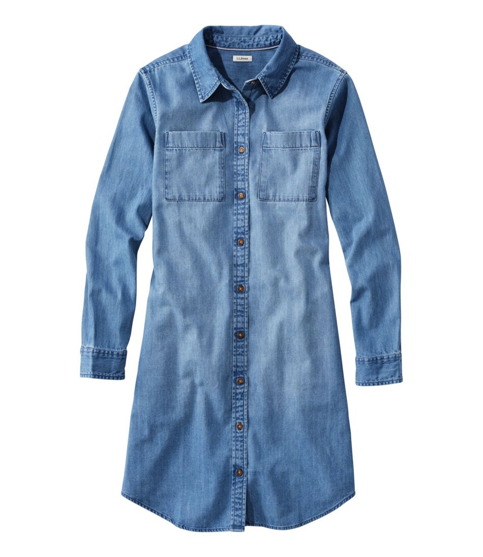Women's L.L. Bean Heritage Washed Denim Shirt Dress / L.L.Bean
