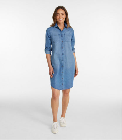Women's L.L. Bean Heritage Washed Denim Shirt Dress / L.L.Bean