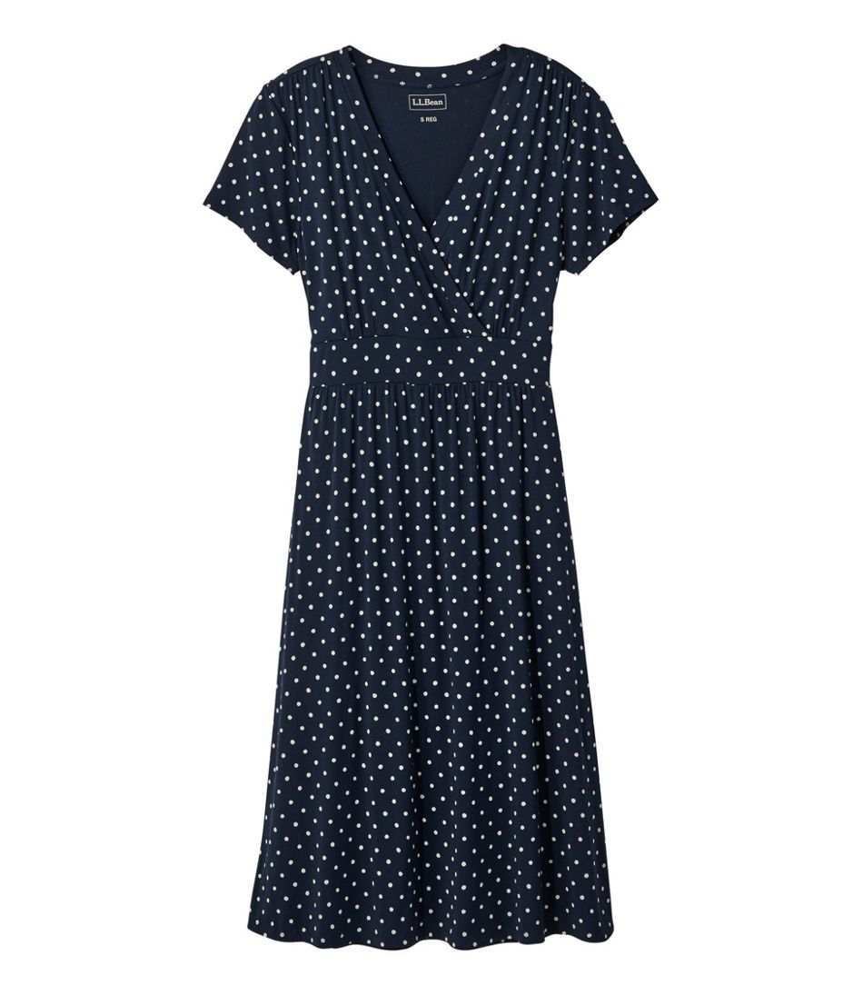 Women's Summer Knit Dress, Short-Sleeve Print / L.L.Bean