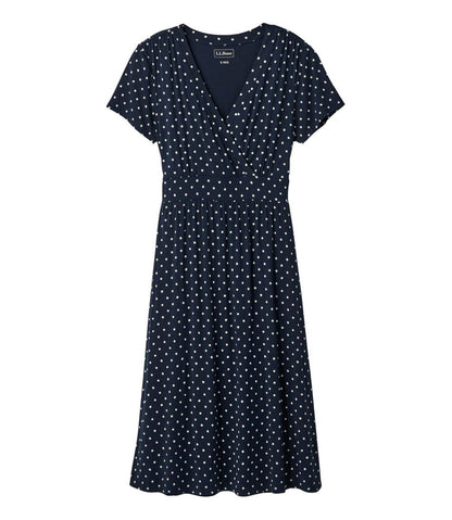 Women's Summer Knit Dress, Short-Sleeve Print / L.L.Bean