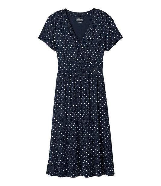 Women's Summer Knit Dress, Short-Sleeve Print / L.L.Bean