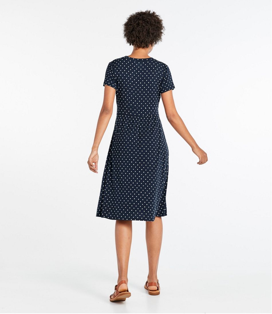 Women's Summer Knit Dress, Short-Sleeve Print / L.L.Bean