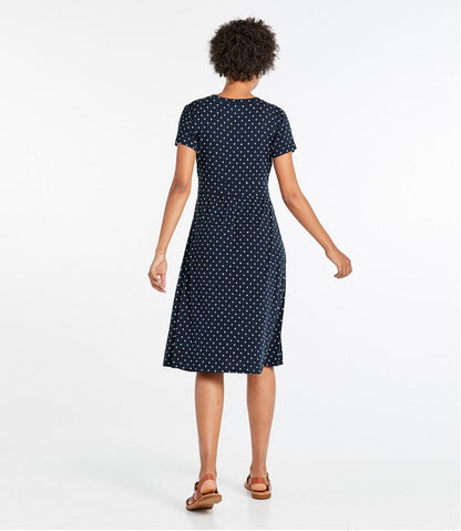 Women's Summer Knit Dress, Short-Sleeve Print / L.L.Bean
