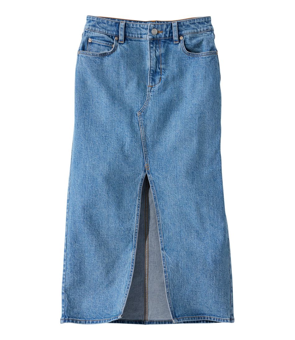 Women's Signature Heritage Denim Midi Skirt / L.L.Bean