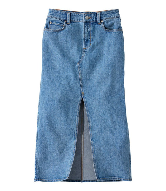 Women's Signature Heritage Denim Midi Skirt / L.L.Bean
