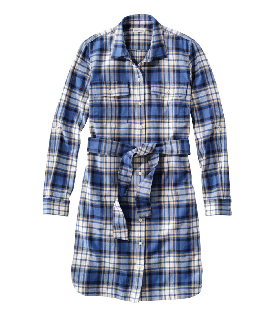 Women's Signature Camp Flannel Shirt Dress, Button-Front / L.L.Bean