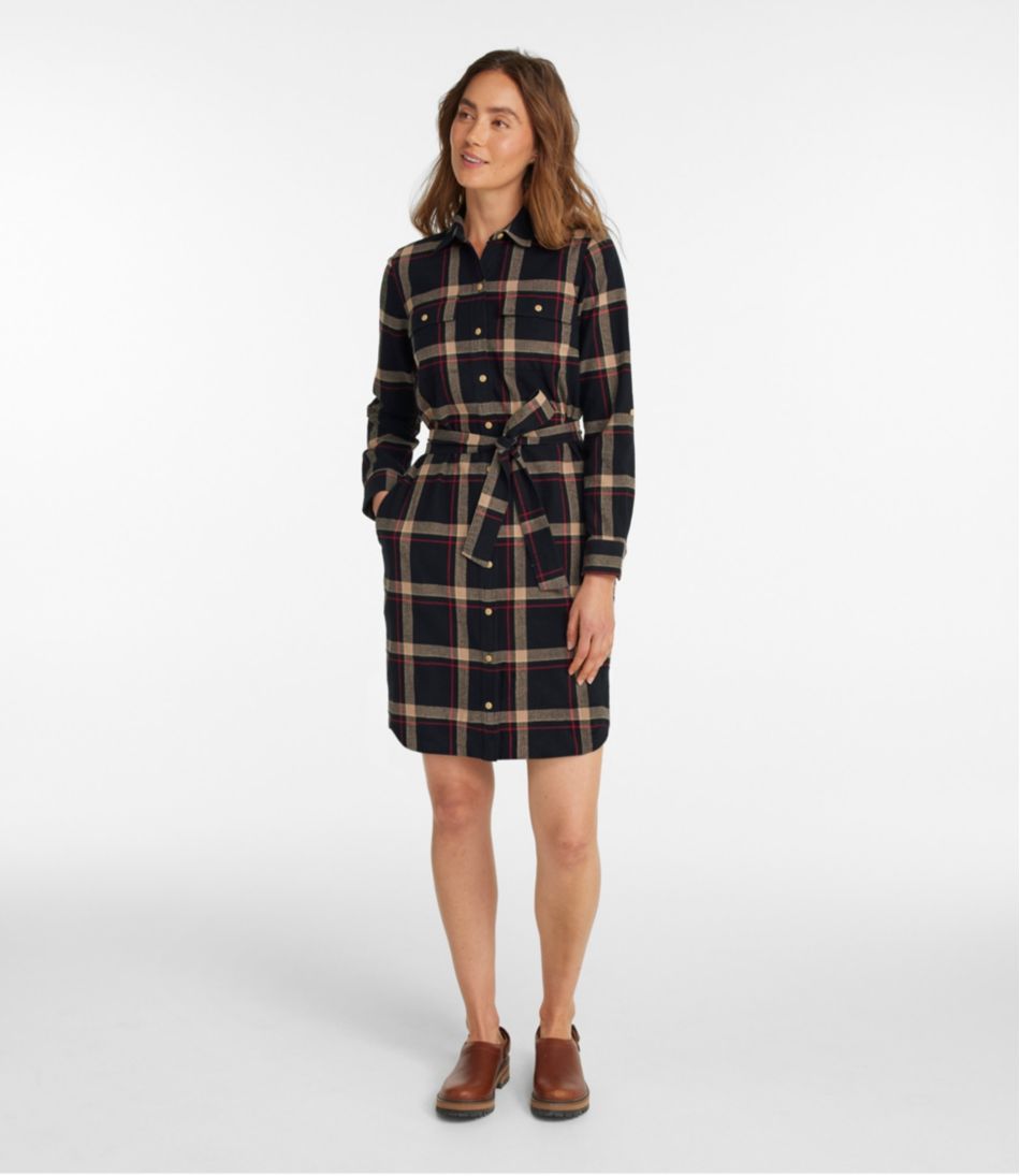 Women's Signature Camp Flannel Shirt Dress, Button-Front / L.L.Bean