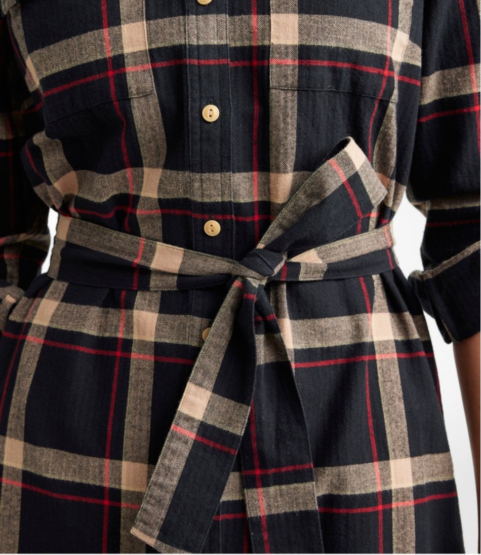 Women's Signature Camp Flannel Shirt Dress, Button-Front / L.L.Bean