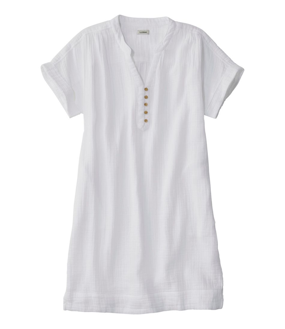 Women's Cloud Gauze Short-Sleeve Shift Dress / L.L.Bean