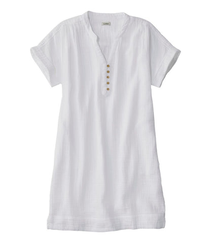 Women's Cloud Gauze Short-Sleeve Shift Dress / L.L.Bean