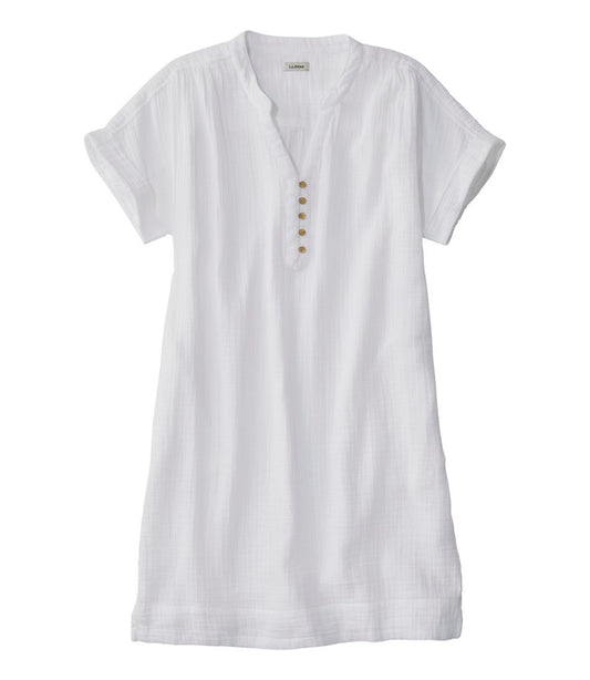 Women's Cloud Gauze Short-Sleeve Shift Dress / L.L.Bean