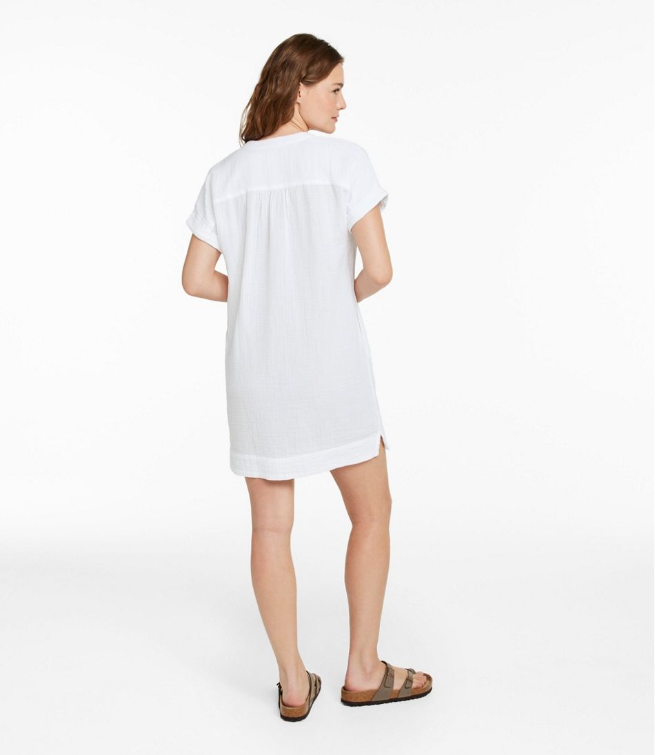 Women's Cloud Gauze Short-Sleeve Shift Dress / L.L.Bean