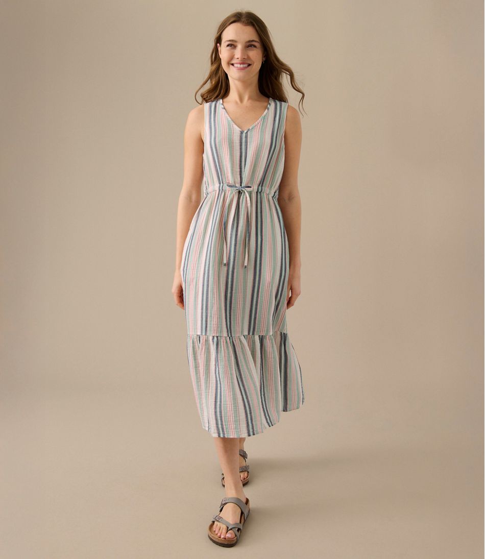 Women's Cloud Gauze Midi Dress, Stripe / L.L.Bean