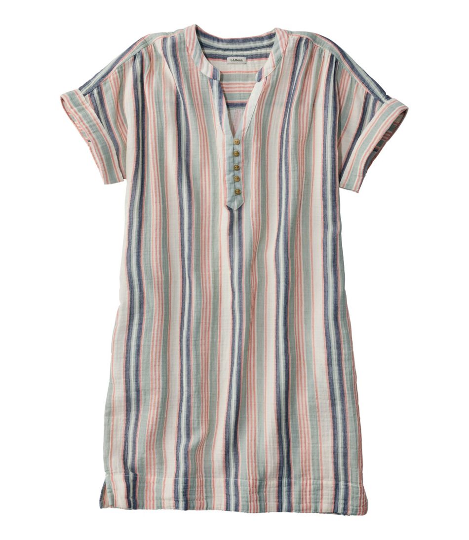Women's Cloud Gauze Short-Sleeve Shift Dress, Stripe / L.L.Bean