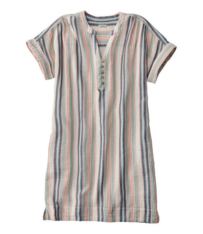 Women's Cloud Gauze Short-Sleeve Shift Dress, Stripe / L.L.Bean