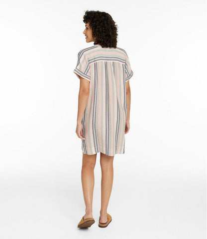 Women's Cloud Gauze Short-Sleeve Shift Dress, Stripe / L.L.Bean