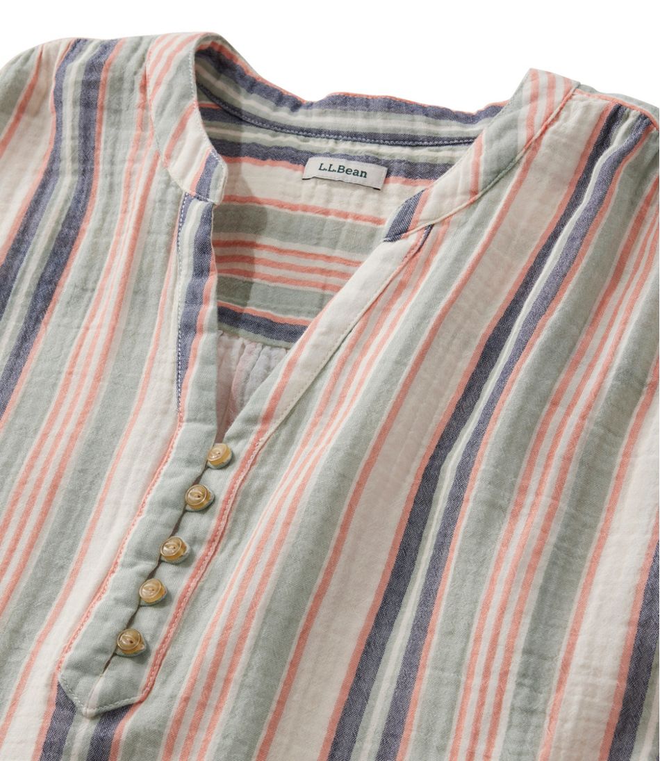 Women's Cloud Gauze Short-Sleeve Shift Dress, Stripe / L.L.Bean