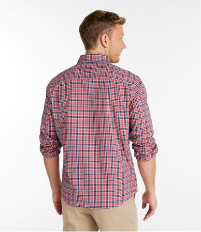 Men's Wrinkle-Free Ultrasoft Brushed Cotton Shirt, Long-Sleeve, Slightly Fitted Untucked Fit / L.L.Bean