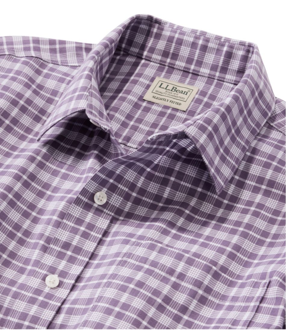 Men's Wrinkle-Free Ultrasoft Brushed Cotton Shirt, Long-Sleeve, Slightly Fitted Untucked Fit / L.L.Bean