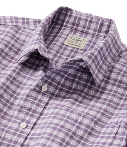 Men's Wrinkle-Free Ultrasoft Brushed Cotton Shirt, Long-Sleeve, Slightly Fitted Untucked Fit / L.L.Bean