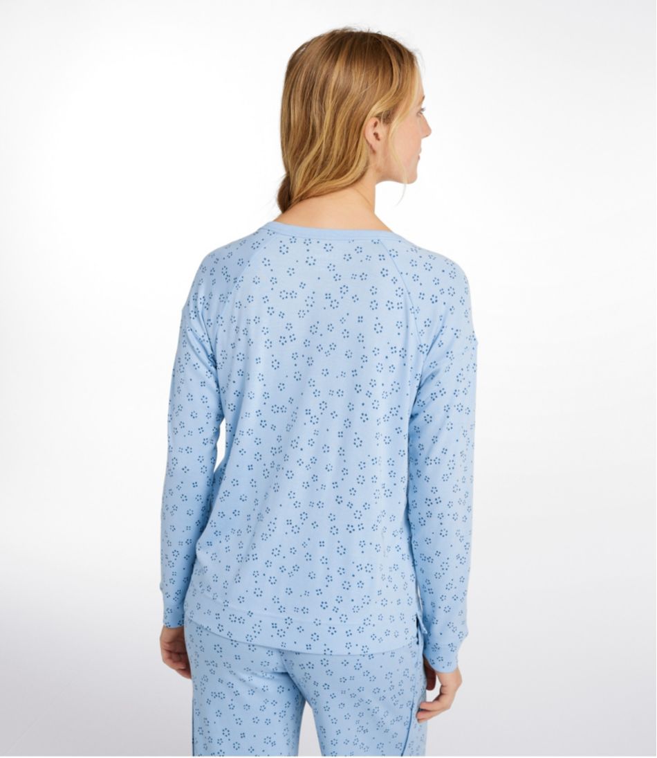 Women's Restorative Sleepwear, Long-Sleeve Henley Print / L.L.Bean