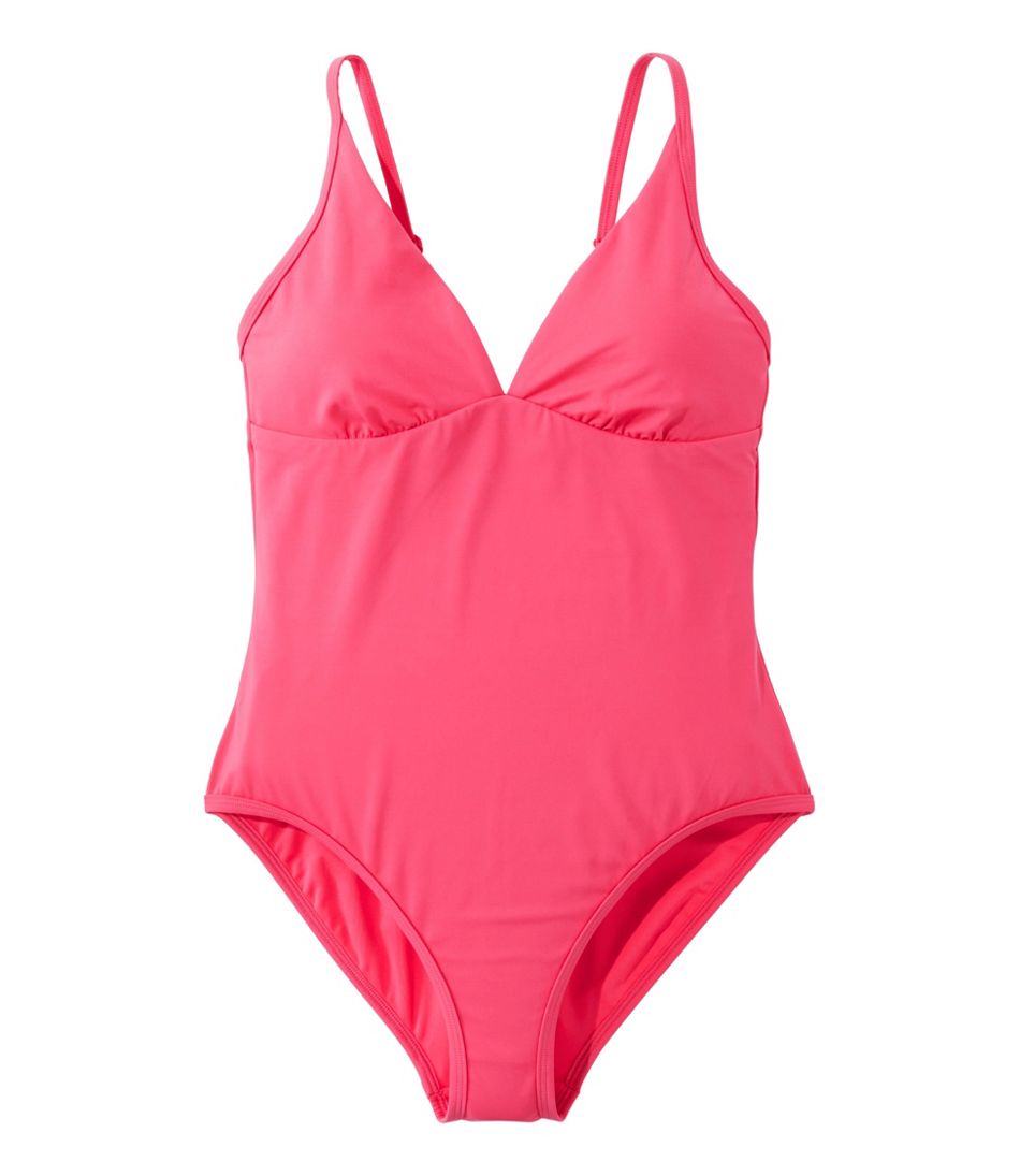 Women's Coastal Essentials Swimwear, V-Neck Tanksuit / L.L.Bean