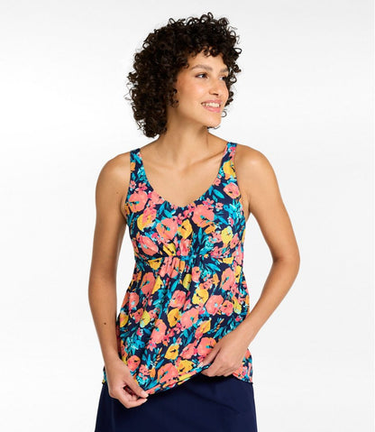 Women's Shaping Swimwear, Soft-Drape Tankini Top Print / L.L.Bean