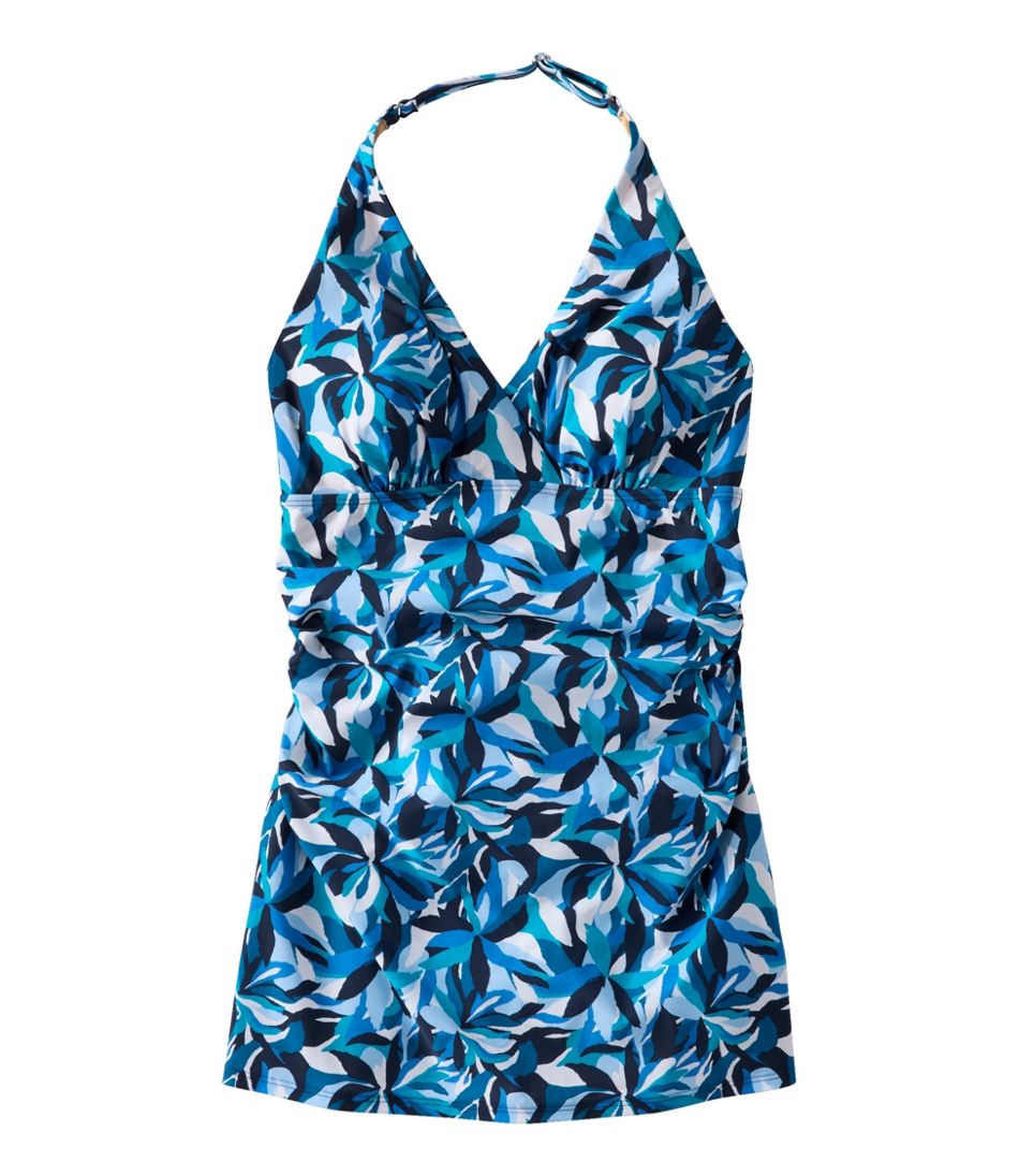 Women's Shaping Swimwear, Clasp Halter Dress Print / L.L.Bean