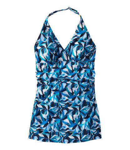 Women's Shaping Swimwear, Clasp Halter Dress Print / L.L.Bean