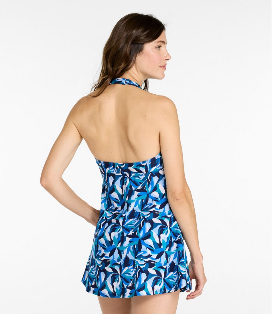 Women's Shaping Swimwear, Clasp Halter Dress Print / L.L.Bean