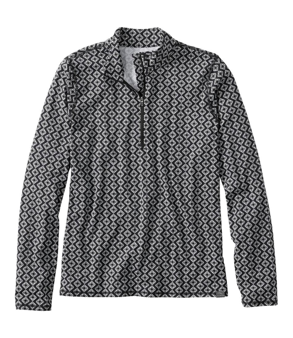 Women's SunSmart® UPF 50+ Sun Shirt, Quarter-Zip Print / L.L.Bean