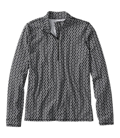 Women's SunSmart® UPF 50+ Sun Shirt, Quarter-Zip Print / L.L.Bean