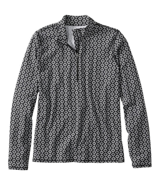 Women's SunSmart® UPF 50+ Sun Shirt, Quarter-Zip Print / L.L.Bean