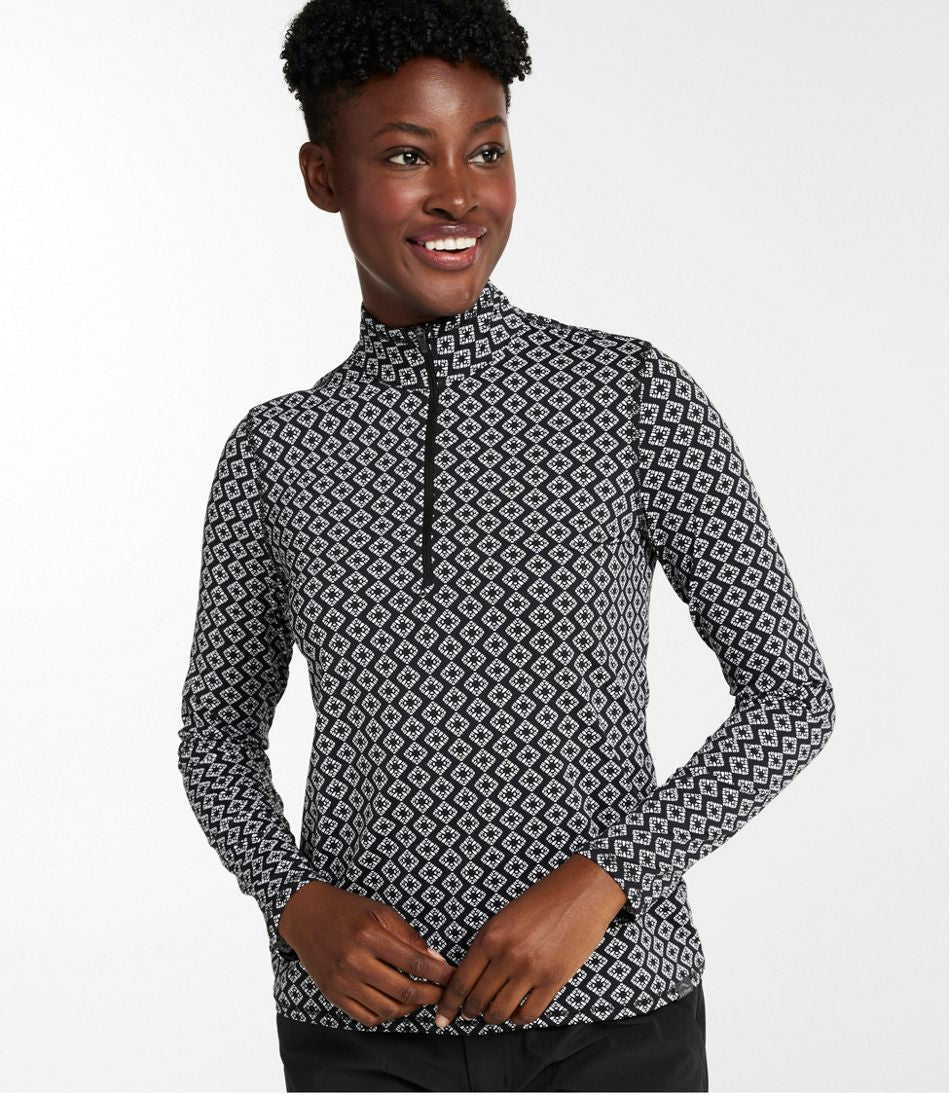 Women's SunSmart® UPF 50+ Sun Shirt, Quarter-Zip Print / L.L.Bean