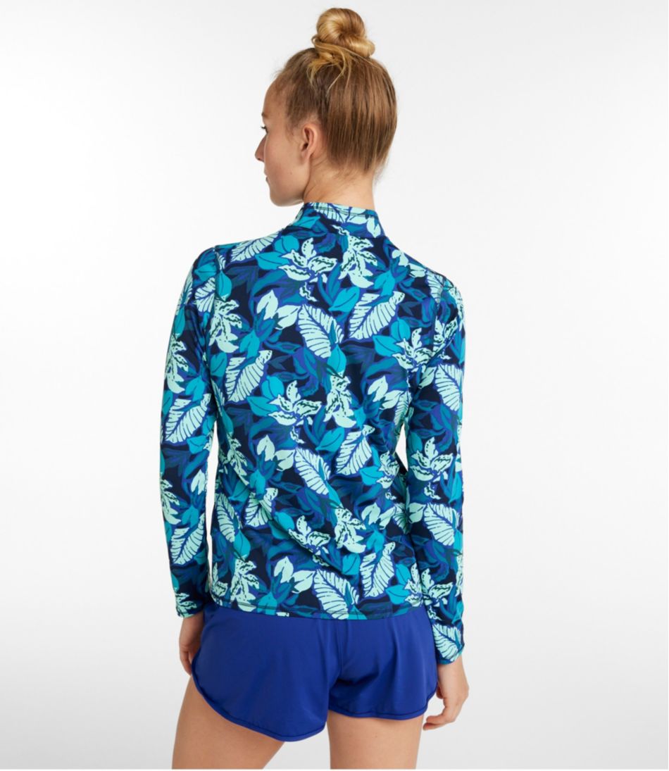 Women's SunSmart® UPF 50+ Sun Shirt, Quarter-Zip Print / L.L.Bean