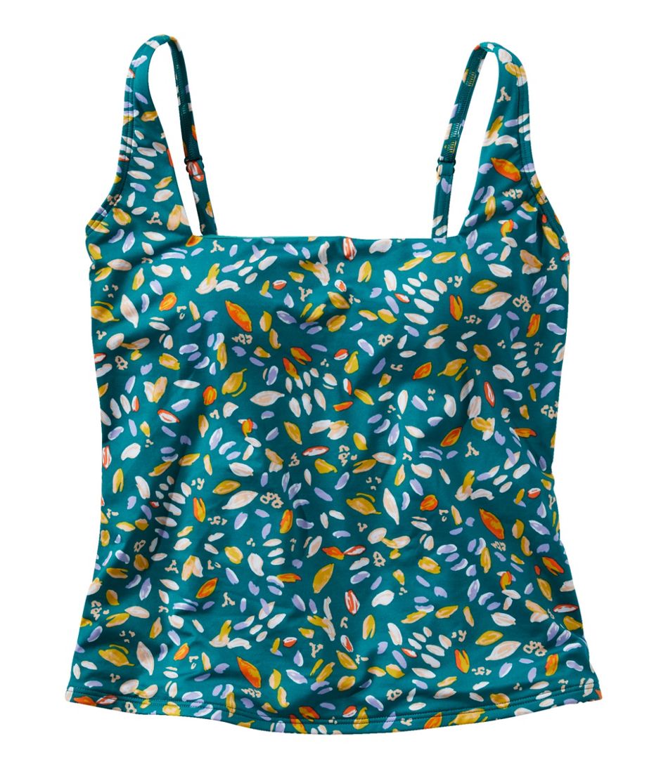 Women's New Currents Swimwear, Squareneck Tankini Top Print / L.L.Bean