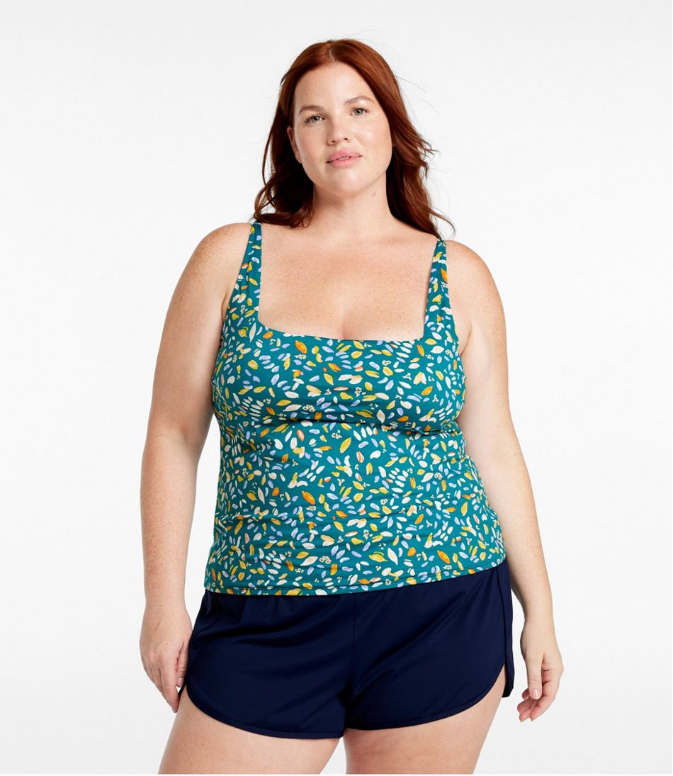 Women's New Currents Swimwear, Squareneck Tankini Top Print / L.L.Bean