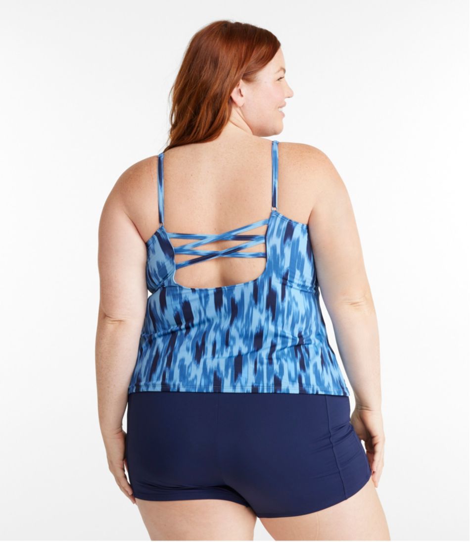 Women's New Currents Swimwear, Squareneck Tankini Top Print / L.L.Bean