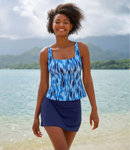 Women's New Currents Swimwear, Squareneck Tankini Top Print / L.L.Bean