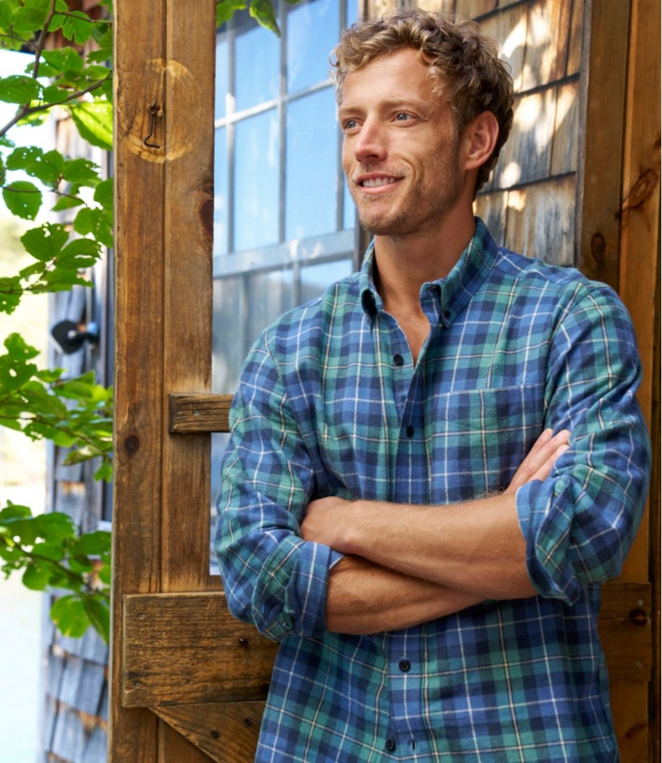 Men's Scotch Plaid Flannel Shirt, Traditional Fit / L.L.Bean